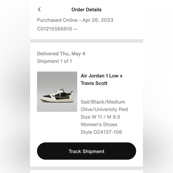 Jordan 1 low Travis Scott “Olive” Size 9.5 M - Picture 13 of 14